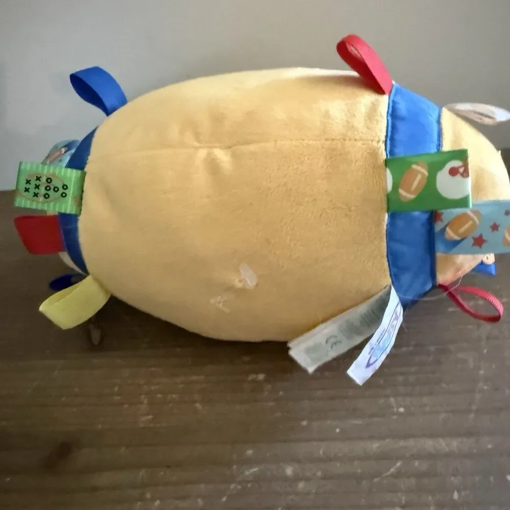 Toss the Taggies Football jingle chime rattle ball Plush Soft baby toy Plushie